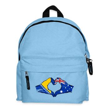 Bosnien Australien Flagge Hände Herzform used - Kinder Rucksack - Hellblau - Vorne