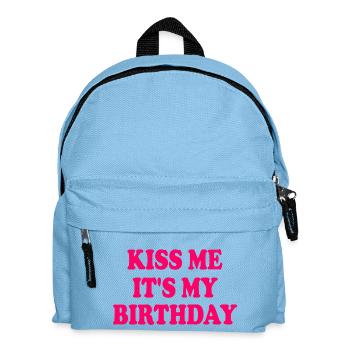 kiss me it's my birthday - Kinder Rucksack - Hellblau - Vorne