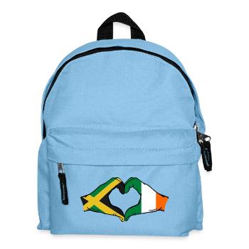 Jamaika Irland Hände Herzform - Kinder Rucksack - Hellblau - Vorne