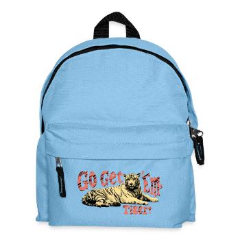 Go Get 'Em, Tiger! – Motivational Tiger - Kids' Backpack - light blue - Front