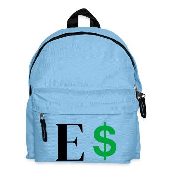 Letter E Dollar - Kids' Backpack - light blue - Front