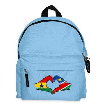 Ghana Namibia Flag Hands Heart Shape Used - Kids' Backpack - light blue - Front