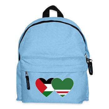 Palestine Tchétchénie Drapeau Coeur - Sac à dos Enfant - bleu clair - Devant