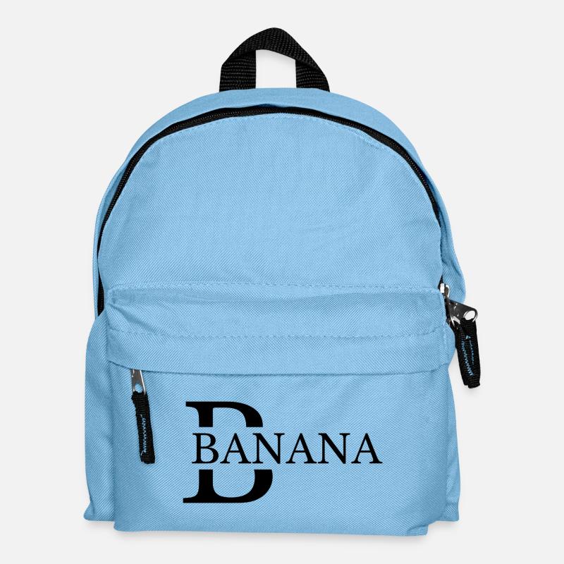 Banana Bold Typography - Kids' Backpack - light blue