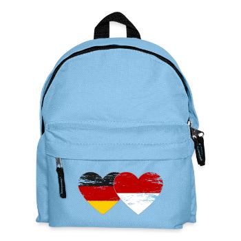 Germany Monaco Flag Heart - Kids' Backpack - light blue - Front