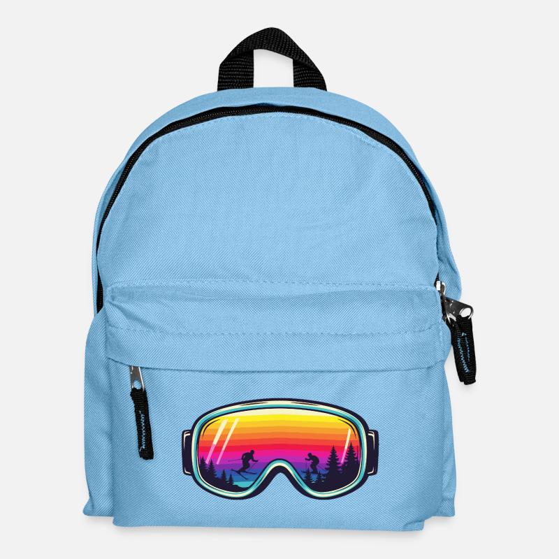 Ski Goggles Sunset Forest - Kinder Rucksack - Hellblau
