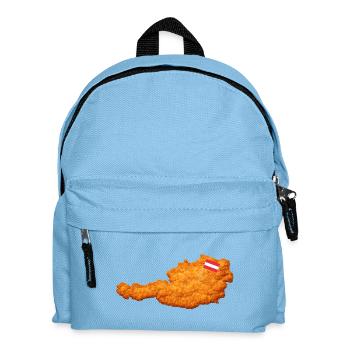 Schnitzel Österreich Form Essen - Kinder Rucksack - Hellblau - Vorne