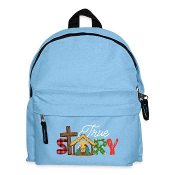 Wahre Geschichte Jesus Cross Christian Easter Faith - Kinder Rucksack - Hellblau - Vorne