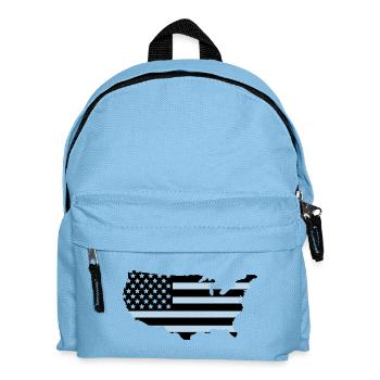 Map of the United States - Kids' Backpack - light blue - Front