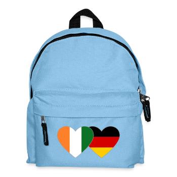 Cœur du drapeau de la Côte d’Ivoire et de l’Allemagne - Sac à dos Enfant - bleu clair - Devant