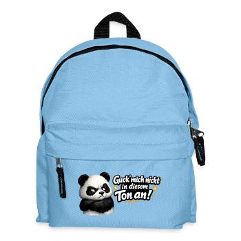Guck mich nicht in diesem Ton an! Panda - Kinder Rucksack - Hellblau - Vorne