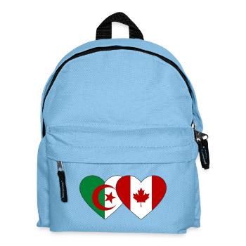 Algerien_Kanada_Flagge_Herz - Kinder Rucksack - Hellblau - Vorne