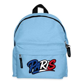 PARiS Frankreich Patriote Blau Weiß Rot - Kinder Rucksack - Hellblau - Vorne