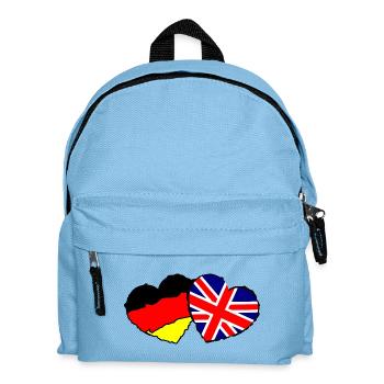 Heart German British Friendship - Kids' Backpack - light blue - Front