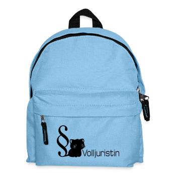 Jura Katze Volljuristin - Kinder Rucksack - Hellblau - Vorne