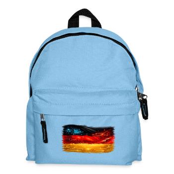 Tech-Circuit Neon Nebel Deutschland flagge - Kinder Rucksack - Hellblau - Vorne