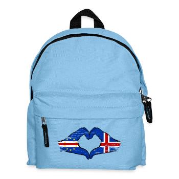 Kap Verde Island Flagge Hände Herzform used - Kinder Rucksack - Hellblau - Vorne