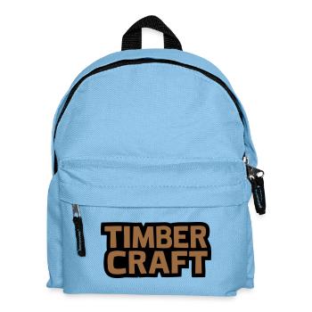 Timber Craft Schriftzug Logo - Kinder Rucksack - Hellblau - Vorne