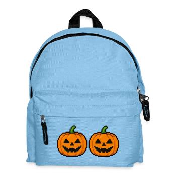Kürbisse Pixel - Kinder Rucksack - Hellblau - Vorne
