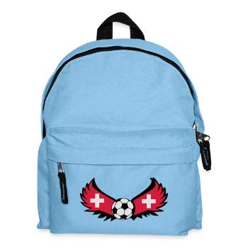 Swiss football - Kids' Backpack - light blue - Front