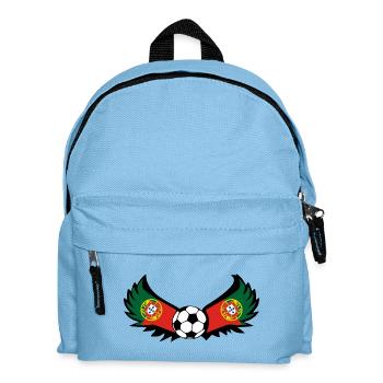 Fussball Portugal - Kinder Rucksack - Hellblau - Vorne
