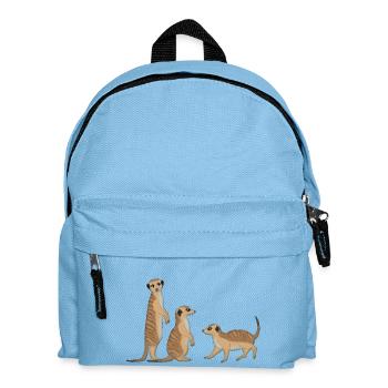 Trois suricates - Sac à dos Enfant - bleu clair - Devant