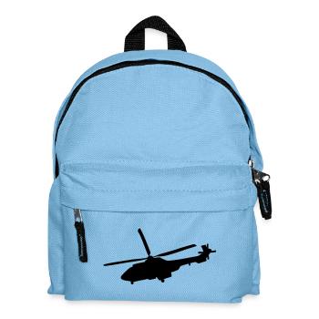 Hubschrauber - Kinder Rucksack - Hellblau - Vorne