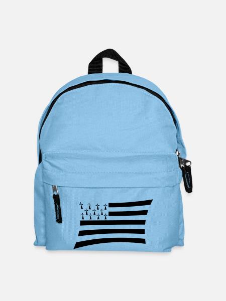 Flagge Breizh - Kinder Rucksack - Hellblau