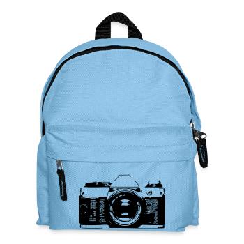 Retro Kamera - Kinder Rucksack - Hellblau - Vorne