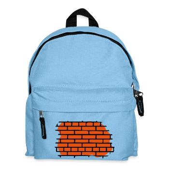 mauer - wall - Kinder Rucksack - Hellblau - Vorne