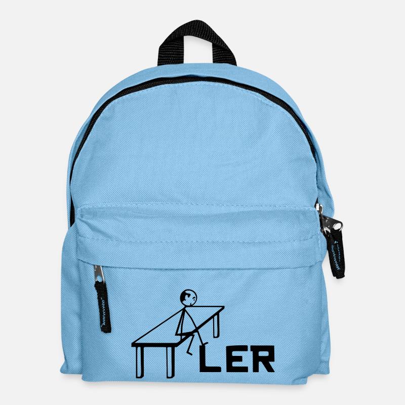 Bilderrätsel, Tischler - Kinder Rucksack - Hellblau