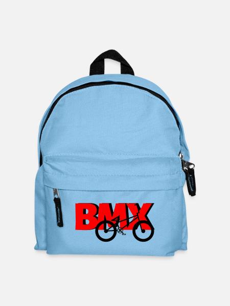 BMX Rider Shirt – Cooles Bike Motiv - Kinder Rucksack - Hellblau