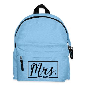 Mrs. Est. 2022 - Bald Braut, Hochzeitsfeier - Kinder Rucksack - Hellblau - Vorne