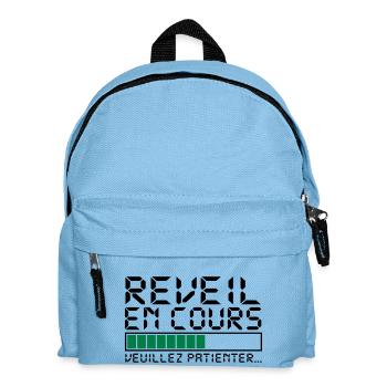 réveil en cours veuillez patienter,citations,drôle - Sac à dos Enfant - bleu clair - Devant