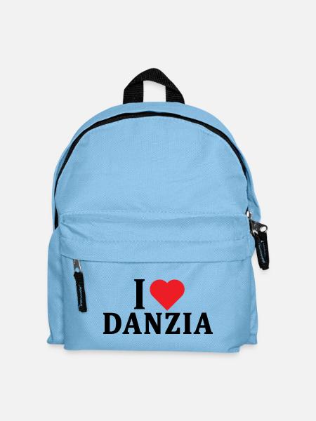 T-Shirt Ich liebe Danzia T-Shirt Geschenkidee - Kinder Rucksack - Hellblau