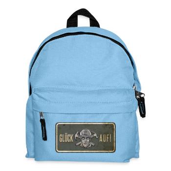 Glück auf Ruhrpott Schild - Kinder Rucksack - Hellblau - Vorne