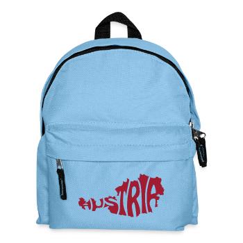 Austria Map Typography - Kids' Backpack - light blue - Front