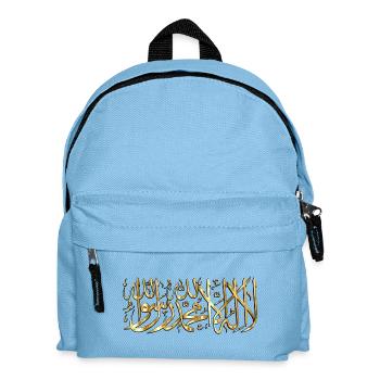 Schahada la ilaha illa ALLAH - Kinder Rucksack - Hellblau - Vorne