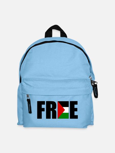 Free palestine - Kinder Rucksack - Hellblau