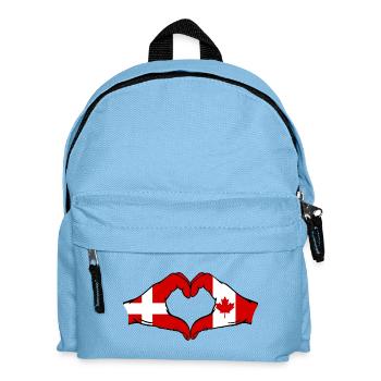Danemark Canada en forme de coeur avec les mains - Sac à dos Enfant - bleu clair - Devant
