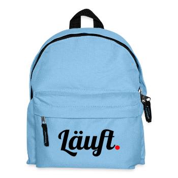 Läuft - Kinder Rucksack - Hellblau - Vorne