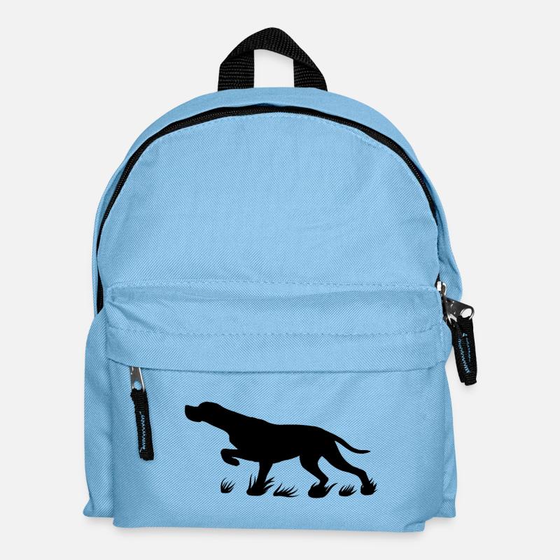 black pointer protruding - Kids' Backpack - light blue