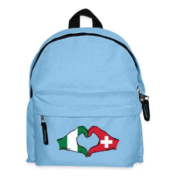 Nigeria Suisse Drapeau Mains Coeur Forme - Sac à dos Enfant - bleu clair - Devant