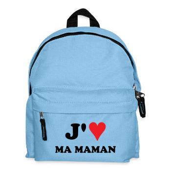 J'aime ma maman - Sac à dos Enfant - bleu clair - Devant