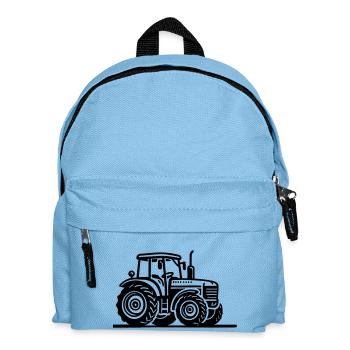 Traktor Landwirt Landwirtschaft - Kinder Rucksack - Hellblau - Vorne