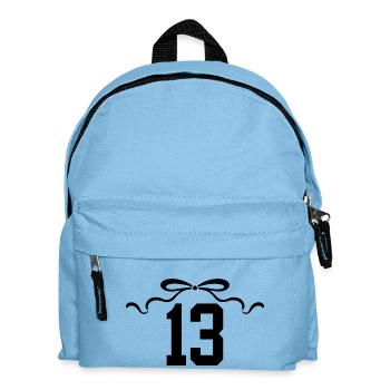 Numéro 13 noeud - 13e anniversaire - Sac à dos Enfant - bleu clair - Devant