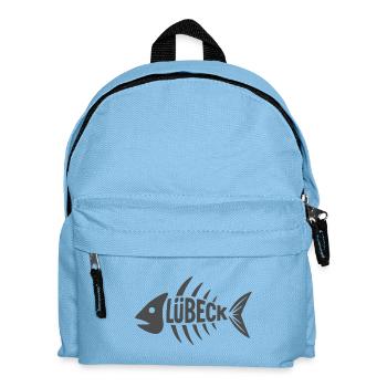Lübecker Fischgrät - Kinder Rucksack - Hellblau - Vorne