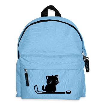 Wintersport Hockey Katzen - Kinder Rucksack - Hellblau - Vorne