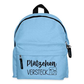 Plätzchen Versteck - Kinder Rucksack - Hellblau - Vorne