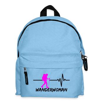 WANDERWOMAN – REINE DU SENTIER ! SOIF DE VOYAGER, RANDONNÉE - Sac à dos Enfant - bleu clair - Devant